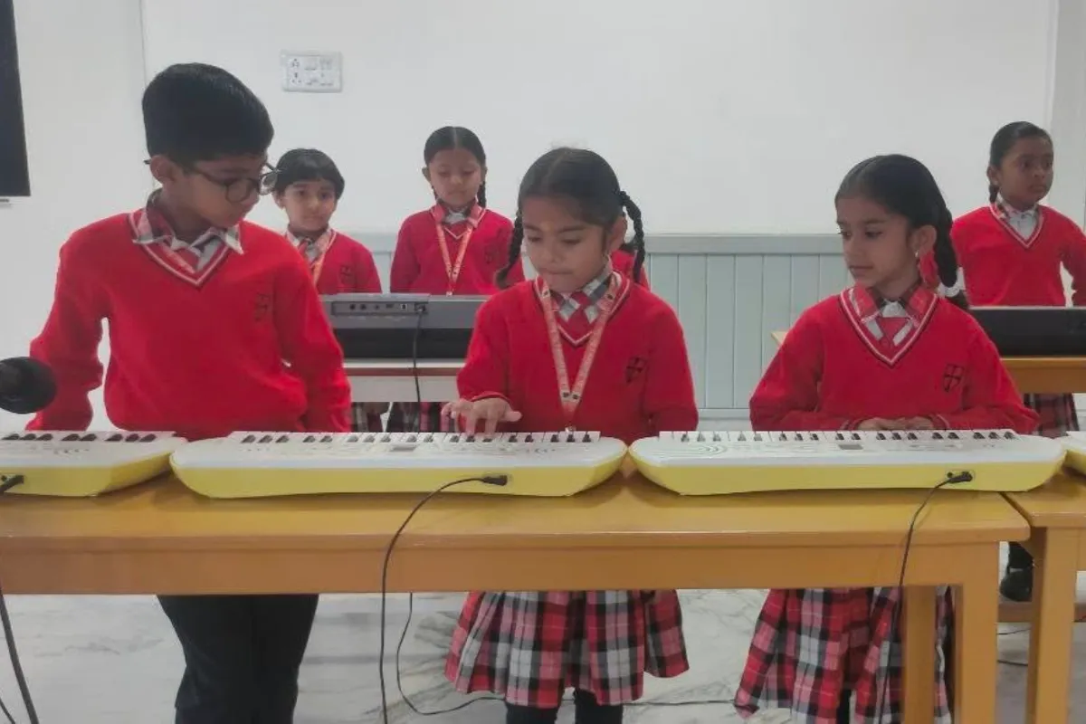 Students Playing Keyboard
